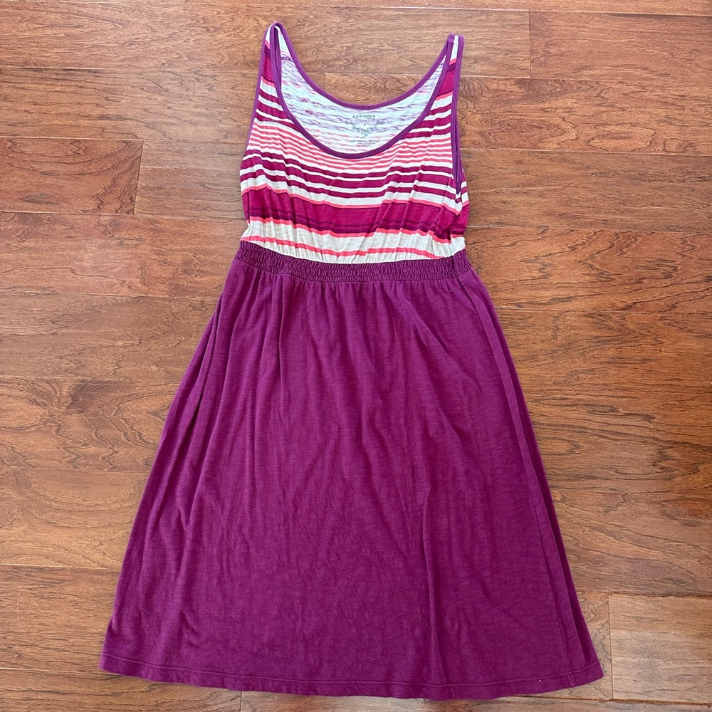 Stripe cotton beach dress